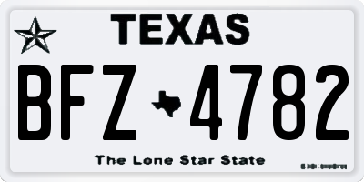 TX license plate BFZ4782