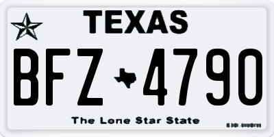 TX license plate BFZ4790