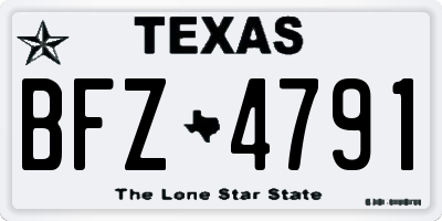 TX license plate BFZ4791