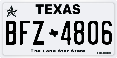 TX license plate BFZ4806