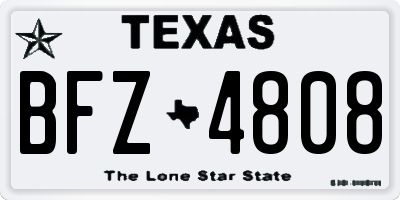 TX license plate BFZ4808