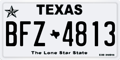 TX license plate BFZ4813