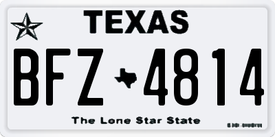 TX license plate BFZ4814