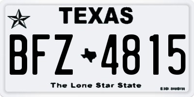 TX license plate BFZ4815