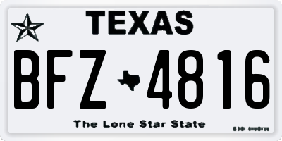 TX license plate BFZ4816