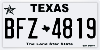 TX license plate BFZ4819