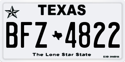 TX license plate BFZ4822