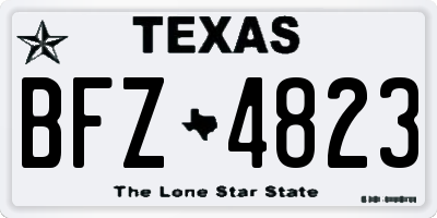 TX license plate BFZ4823