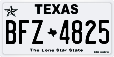 TX license plate BFZ4825
