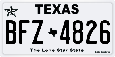 TX license plate BFZ4826