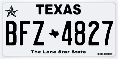 TX license plate BFZ4827