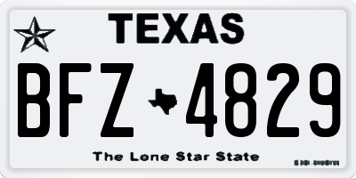 TX license plate BFZ4829