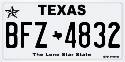 TX license plate BFZ4832