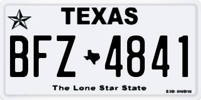 TX license plate BFZ4841