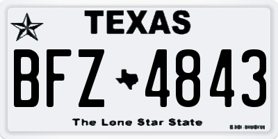 TX license plate BFZ4843