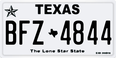 TX license plate BFZ4844