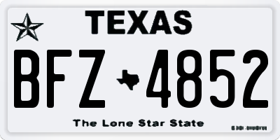 TX license plate BFZ4852