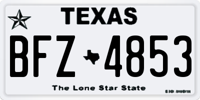 TX license plate BFZ4853