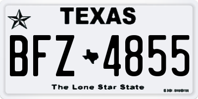 TX license plate BFZ4855