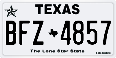 TX license plate BFZ4857