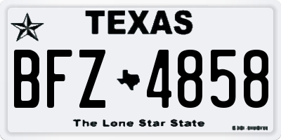 TX license plate BFZ4858
