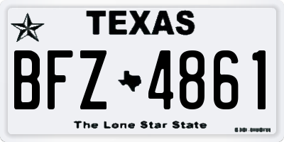 TX license plate BFZ4861