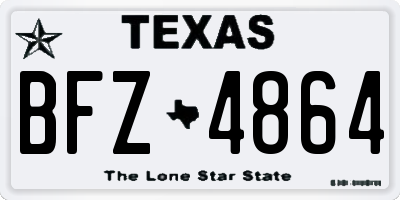 TX license plate BFZ4864