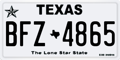 TX license plate BFZ4865