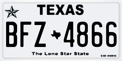 TX license plate BFZ4866