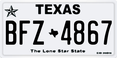 TX license plate BFZ4867