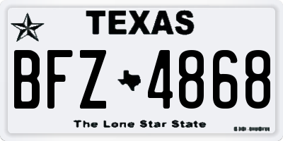 TX license plate BFZ4868