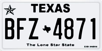 TX license plate BFZ4871
