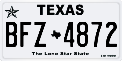 TX license plate BFZ4872