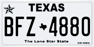 TX license plate BFZ4880