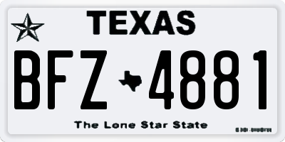 TX license plate BFZ4881