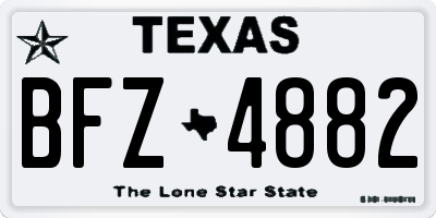 TX license plate BFZ4882