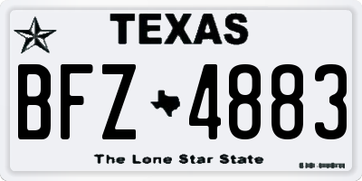 TX license plate BFZ4883