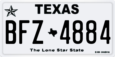 TX license plate BFZ4884