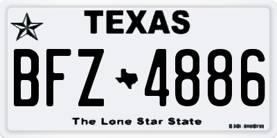 TX license plate BFZ4886