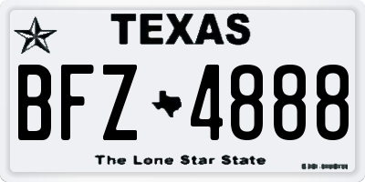 TX license plate BFZ4888