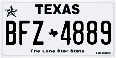 TX license plate BFZ4889