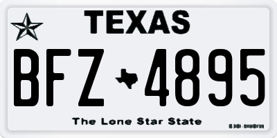 TX license plate BFZ4895
