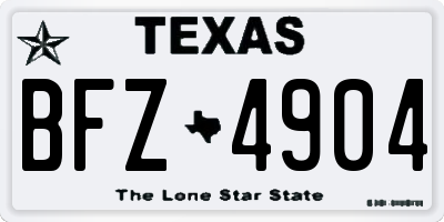 TX license plate BFZ4904
