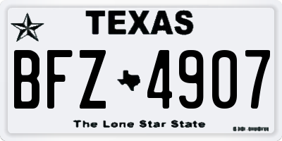 TX license plate BFZ4907