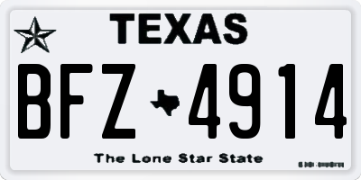 TX license plate BFZ4914