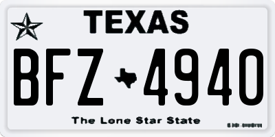 TX license plate BFZ4940