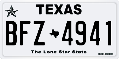 TX license plate BFZ4941