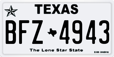 TX license plate BFZ4943