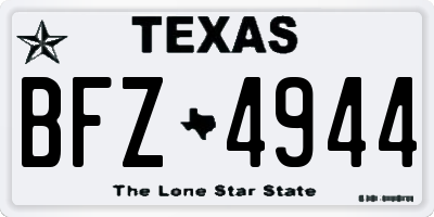 TX license plate BFZ4944