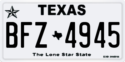 TX license plate BFZ4945